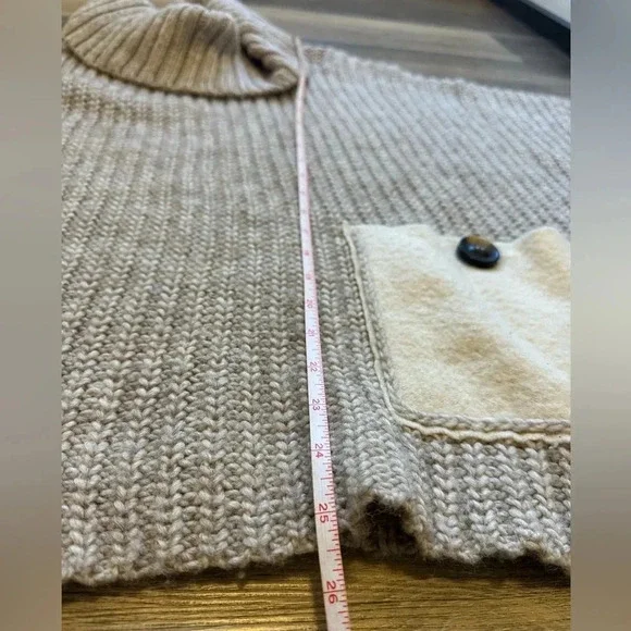 ANTHROPOLOGIE Women’s Moth Poncho Wool Knit Alpaca One size - Picture 8 of 12